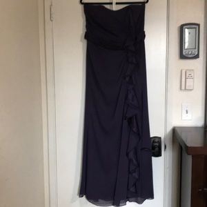 David’s Bridal Strapless Maxi Gown